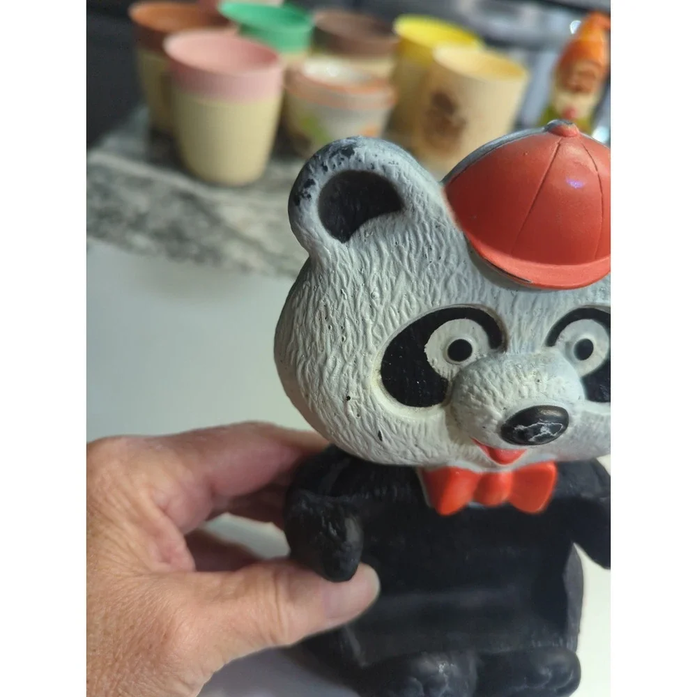 Vintage Avon Randy Pandy Panda Bear Floating Soap Dish Bath Toy 1970's